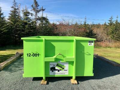 Dumpster rental on driveway protection boards